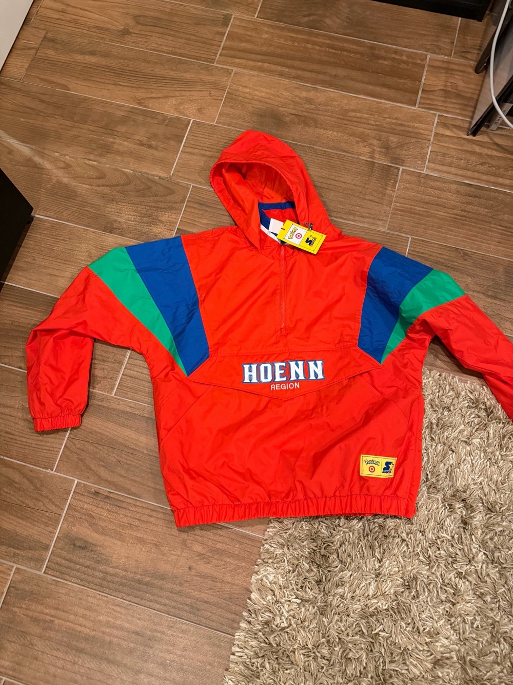 Pokemon x Target Starter Pullover Jacket Red Hoenn Region Size XL